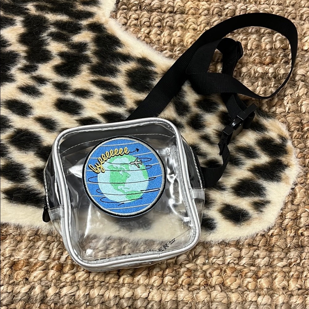 Stoney Clover Lane Clear Crossbody Bag with Earth Patch